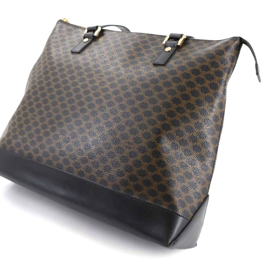 Celine Macadam Tote Bag leather black brown - Picture 9 of 9